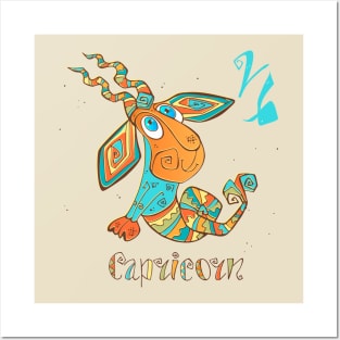 Capricorn zodiac children Posters and Art